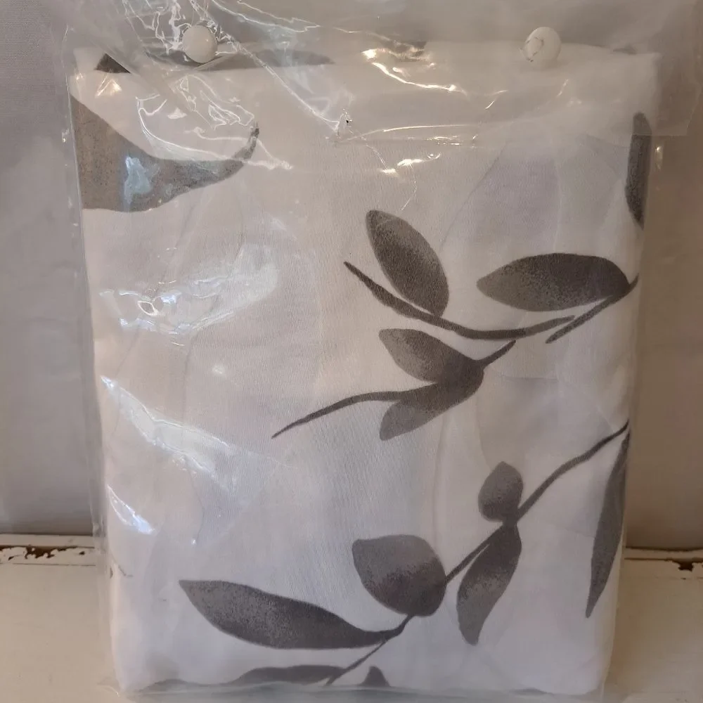 Madison Park Vera Shower Curtain NEW Grey Floral Print